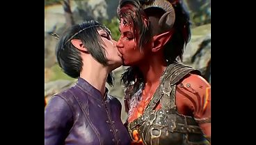 Shadowheart x Karlach lesbians (AI generated)